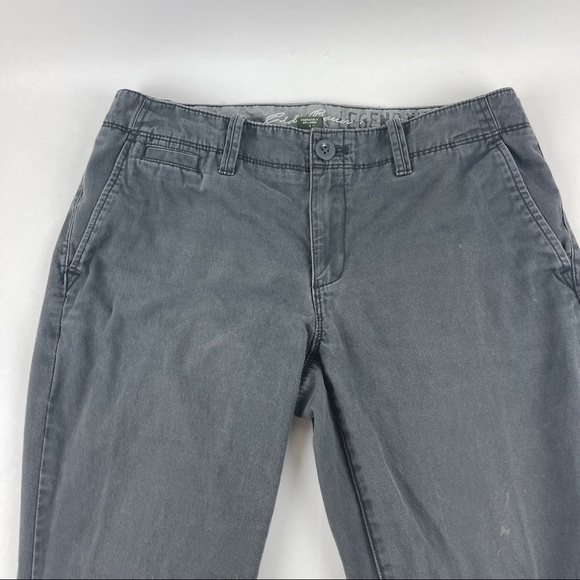 Eddie Bauer Chino Pants Womens 8 Gray Flat Front - Picture 5 of 11